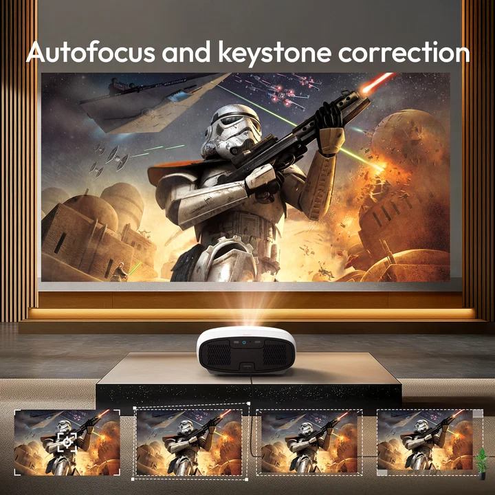 Byintek A22 Smart Projector | Full HD 1080P | 1000 ANSI Lumens | Android 9 Byintek A22 Smart Projector with Full HD 1080P, 1000 ANSI Lumens and Android 9