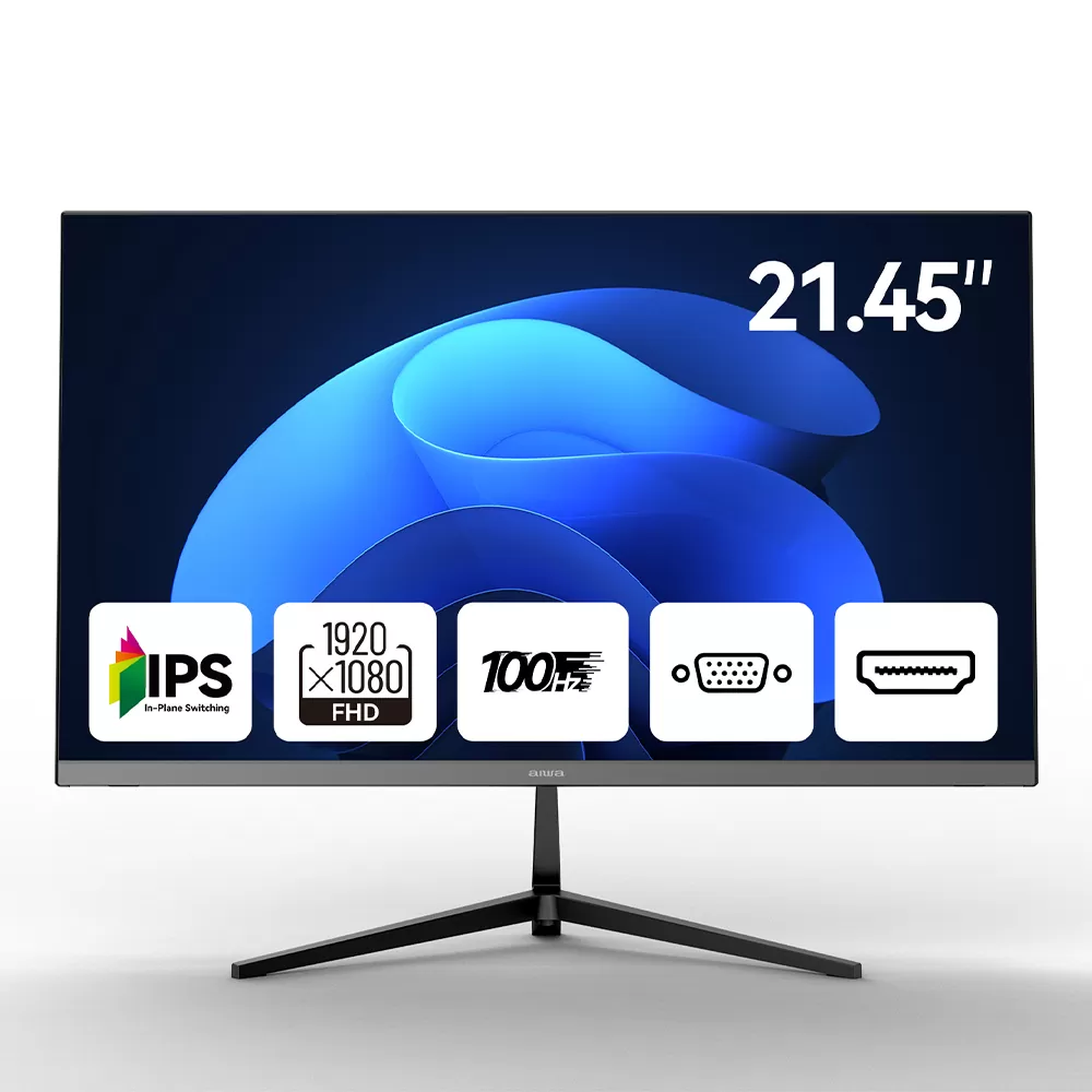 Aiwa MF2219-V 21.45" Full HD 100Hz VA Monitor | HDMI + VGA | Office & Home Display